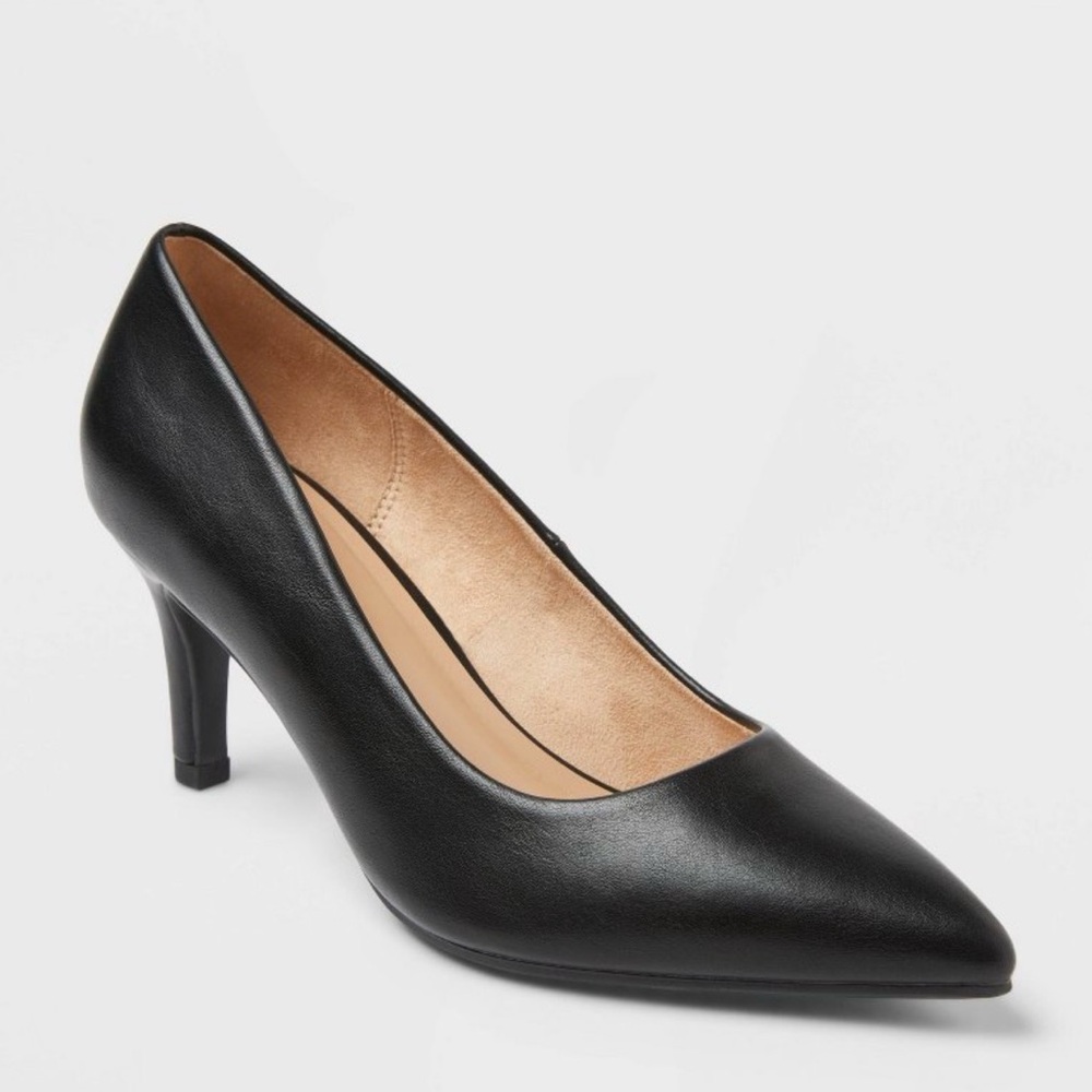 Women's Mid High Heels Pump with Memory foam insole
